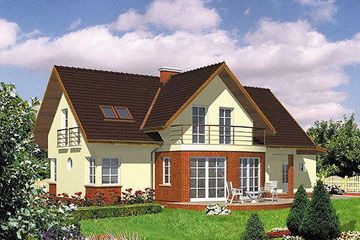  Projekt domu BM 59 (KRA1249) - projekt domu parterowego z poddaszem - Zdjęcie 1