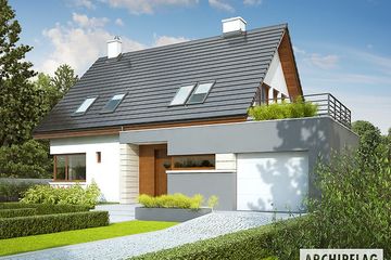  Projekt domu Tim G1 wariant A (duplikat) (WRC2080) - projekt domu parterowego z poddaszem - Zdjęcie 1
