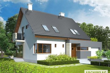  Projekt domu Tim G1 wariant A (duplikat) (WRC2080) - projekt domu parterowego z poddaszem - Zdjęcie 2