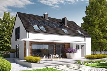  Projekt domu E4 ECONOMIC (wersja A) (WRC2111) - projekt domu parterowego z poddaszem - Zdjęcie 1