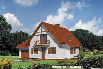  Projekt domu B 26 (KRA3520) - projekt domu parterowego z poddaszem - Zdjęcie 1