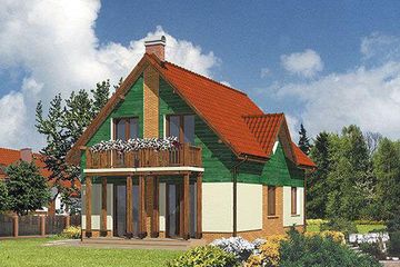  Projekt domu BM 13 (KRA1257) - projekt domu parterowego z poddaszem - Zdjęcie 1