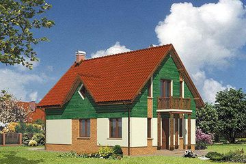  Projekt domu BM 13 (KRA1257) - projekt domu parterowego z poddaszem - Zdjęcie 2