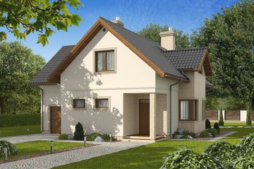  Projekt domu Duplikat D190B (WAI1158) - projekt domu parterowego z poddaszem - Zdjęcie 2