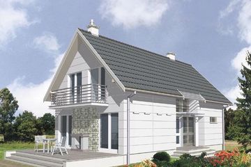  Projekt domu ALFA (KSA1229) - projekt domu parterowego z poddaszem - Zdjęcie 1