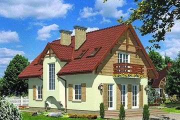  Projekt domu BM 46 (KRA1297) - projekt domu parterowego z poddaszem - Zdjęcie 1