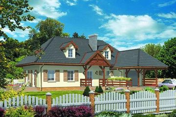  Projekt domu BM 47 (KRA1298) - projekt domu parterowego z poddaszem - Zdjęcie 1