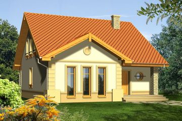  Projekt domu Finezja z garażem 1 stanowiskowym (WRN1127) - projekt domu parterowego z poddaszem - Zdjęcie 1