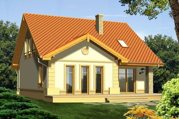  Projekt domu Finezja z garażem 1 stanowiskowym (WRN1127) - projekt domu parterowego z poddaszem - Zdjęcie 2