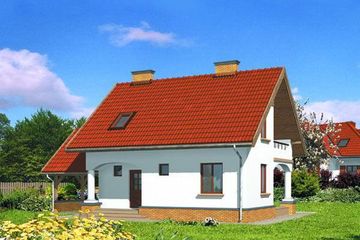  Projekt domu BM 36 (KRA1300) - projekt domu parterowego z poddaszem - Zdjęcie 1