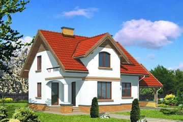  Projekt domu BM 36 (KRA1300) - projekt domu parterowego z poddaszem - Zdjęcie 2