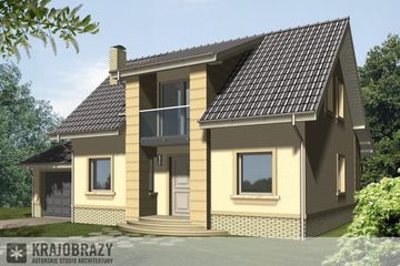  Projekt domu Angelo (WRN1157) - projekt domu parterowego z poddaszem - Zdjęcie 1