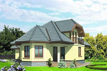  Projekt domu BM 33 (KRA1292) - projekt domu parterowego z poddaszem - Zdjęcie 1