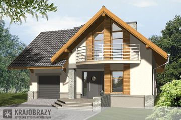  Projekt domu Apeniny (WRN1176) - projekt domu parterowego z poddaszem - Zdjęcie 1
