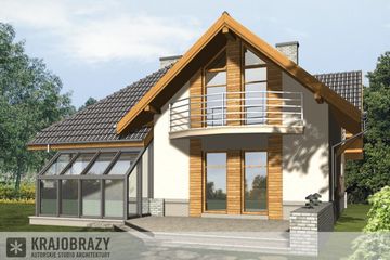 Projekt domu Apeniny (WRN1176) - projekt domu parterowego z poddaszem - Zdjęcie 2