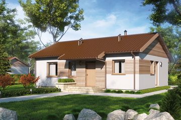  Projekt domu D19 KAROL B (WAI1166) - projekt domu parterowego - Zdjęcie 1