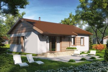  Projekt domu D19 KAROL B (WAI1166) - projekt domu parterowego - Zdjęcie 2