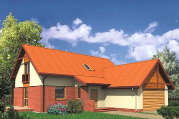  Projekt domu W 06 (GDB1004) - projekt domu parterowego z poddaszem - Zdjęcie 1