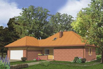  Projekt domu W 05 (GDB1005) - projekt domu parterowego z poddaszem - Zdjęcie 2