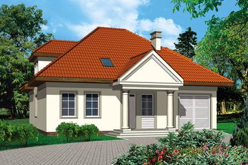  Projekt domu IKAR (BSF1005) - projekt domu parterowego z poddaszem - Zdjęcie 1