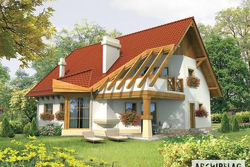  Projekt domu Daria G1 (duplikat) (WRC2136) - projekt domu parterowego z poddaszem - Zdjęcie 2