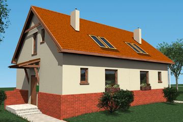  Projekt domu B 02 (GDB1010) - projekt domu parterowego z poddaszem - Zdjęcie 1