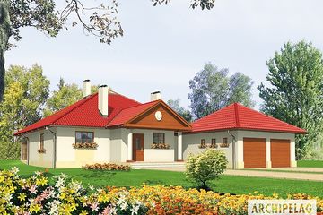  Projekt domu Agnieszka G2 (duplikat) (WRC2148) - projekt domu parterowego z poddaszem - Zdjęcie 1