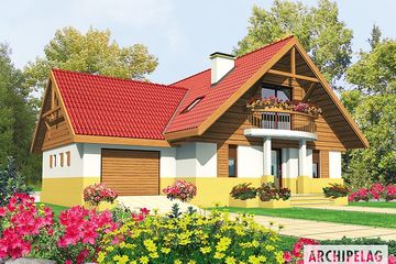  Projekt domu Adamina G1 (duplikat) (WRC2164) - projekt domu parterowego z poddaszem - Zdjęcie 1