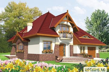  Projekt domu Adela G1 (duplikat) (WRC2173) - projekt domu parterowego z poddaszem - Zdjęcie 1