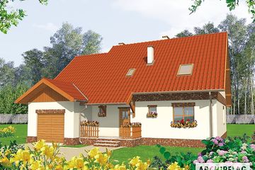  Projekt domu Amanda G1 (duplikat) (WRC2183) - projekt domu parterowego z poddaszem - Zdjęcie 1