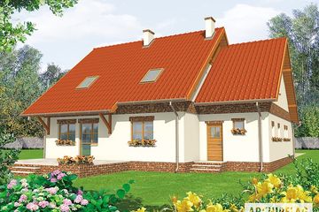  Projekt domu Amanda G1 (duplikat) (WRC2183) - projekt domu parterowego z poddaszem - Zdjęcie 2