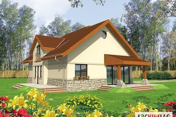  Projekt domu Elena G1 (duplikat) (WRC2187) - projekt domu parterowego z poddaszem - Zdjęcie 2