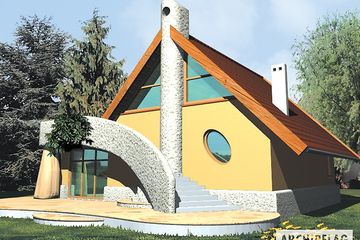  Projekt domu Fred G1 (letniskowy) (duplikat) (WRC2211) - projekt domu parterowego z poddaszem - Zdjęcie 1