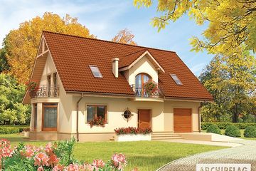  Projekt domu Blanka G1 (duplikat) (WRC2252) - projekt domu parterowego z poddaszem - Zdjęcie 1