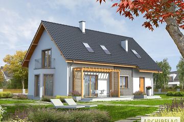  Projekt domu Ben II G1 (z piwnicą) (duplikat) (WRC2262) - projekt domu parterowego z poddaszem - Zdjęcie 2