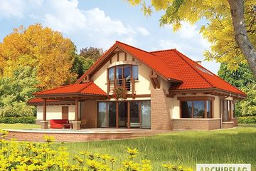  Projekt domu Edek G2 01 (duplikat) (WRC2271) - projekt domu parterowego z poddaszem - Zdjęcie 1