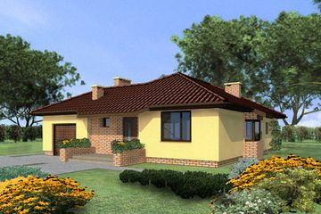  Projekt domu Familijny B (GDA1001) - projekt domu parterowego - Zdjęcie 2