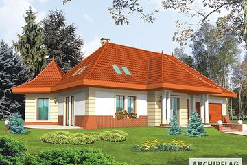  Projekt domu Tekila (WRC2313) - projekt domu parterowego z poddaszem - Zdjęcie 1