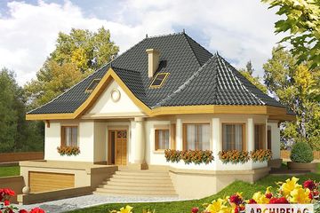  Projekt domu Tulipan (WRC2325) - projekt domu parterowego z poddaszem - Zdjęcie 1