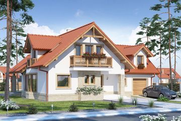  Projekt domu Diodor (WRW1178) - projekt domu parterowego z poddaszem - Zdjęcie 1