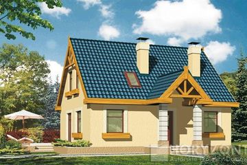  Projekt domu SOSENKA I wariant C z pojedynczym garażem układ L (WRD1054) - projekt domu parterowego - Zdjęcie 2