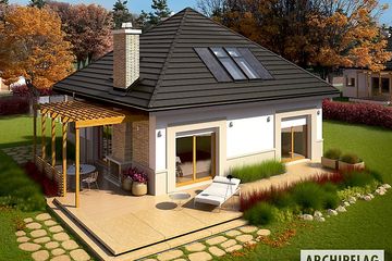  Projekt domu Niki (wersja B) (WRC2346) - projekt domu parterowego z poddaszem - Zdjęcie 1