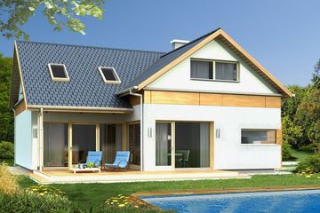  Projekt domu ALEKSANDRA KLASYK wariant A(duplikat) (WRD1957) - projekt domu parterowego z poddaszem - Zdjęcie 1