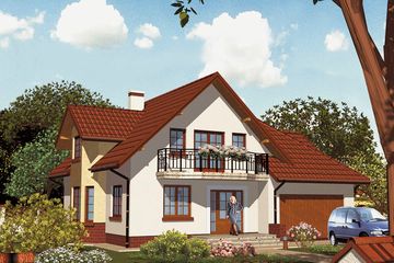  Projekt domu APS 101 (LUA1112) - projekt domu parterowego z poddaszem - Zdjęcie 1