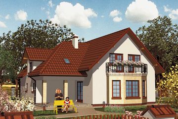  Projekt domu APS 101 (LUA1112) - projekt domu parterowego z poddaszem - Zdjęcie 2