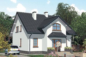  Projekt domu APS 102 (LUA1113) - projekt domu parterowego z poddaszem - Zdjęcie 1