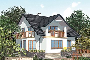  Projekt domu APS 102 (LUA1113) - projekt domu parterowego z poddaszem - Zdjęcie 2