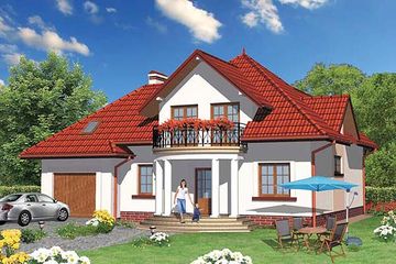  Projekt domu APS 104 (LUA1115) - projekt domu parterowego z poddaszem - Zdjęcie 1