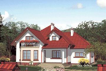  Projekt domu APS 104 (LUA1115) - projekt domu parterowego z poddaszem - Zdjęcie 2