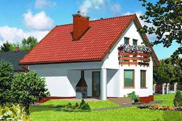  Projekt domu B-41 (KRA3466) - projekt domu parterowego z poddaszem - Zdjęcie 2